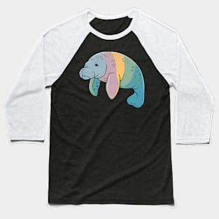 Manatee Art Baseball T-Shirt